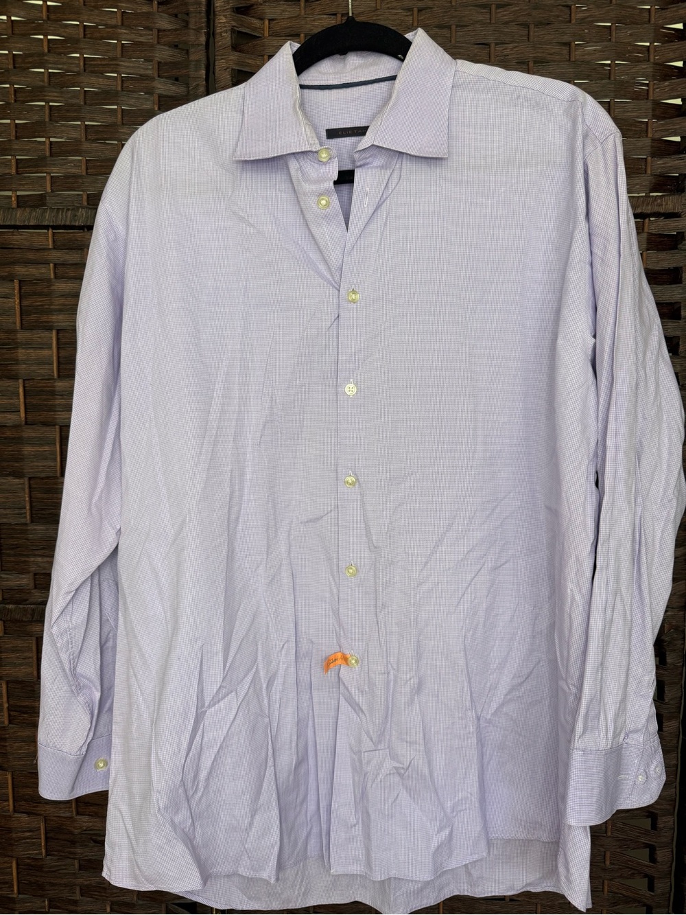 Elie Tahari Men's Light Lavender Dress Shirt